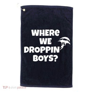 Where We Dropping Boys Golf Towel