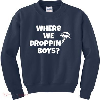 Where We Dropping Boys Kids Sweatshirt