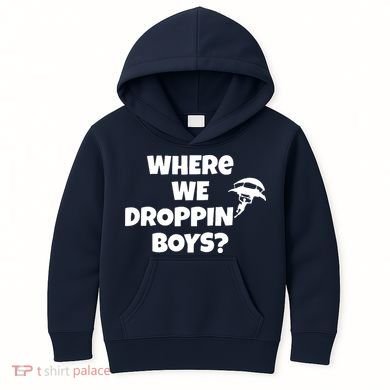 Where We Dropping Boys Kids Hoodie