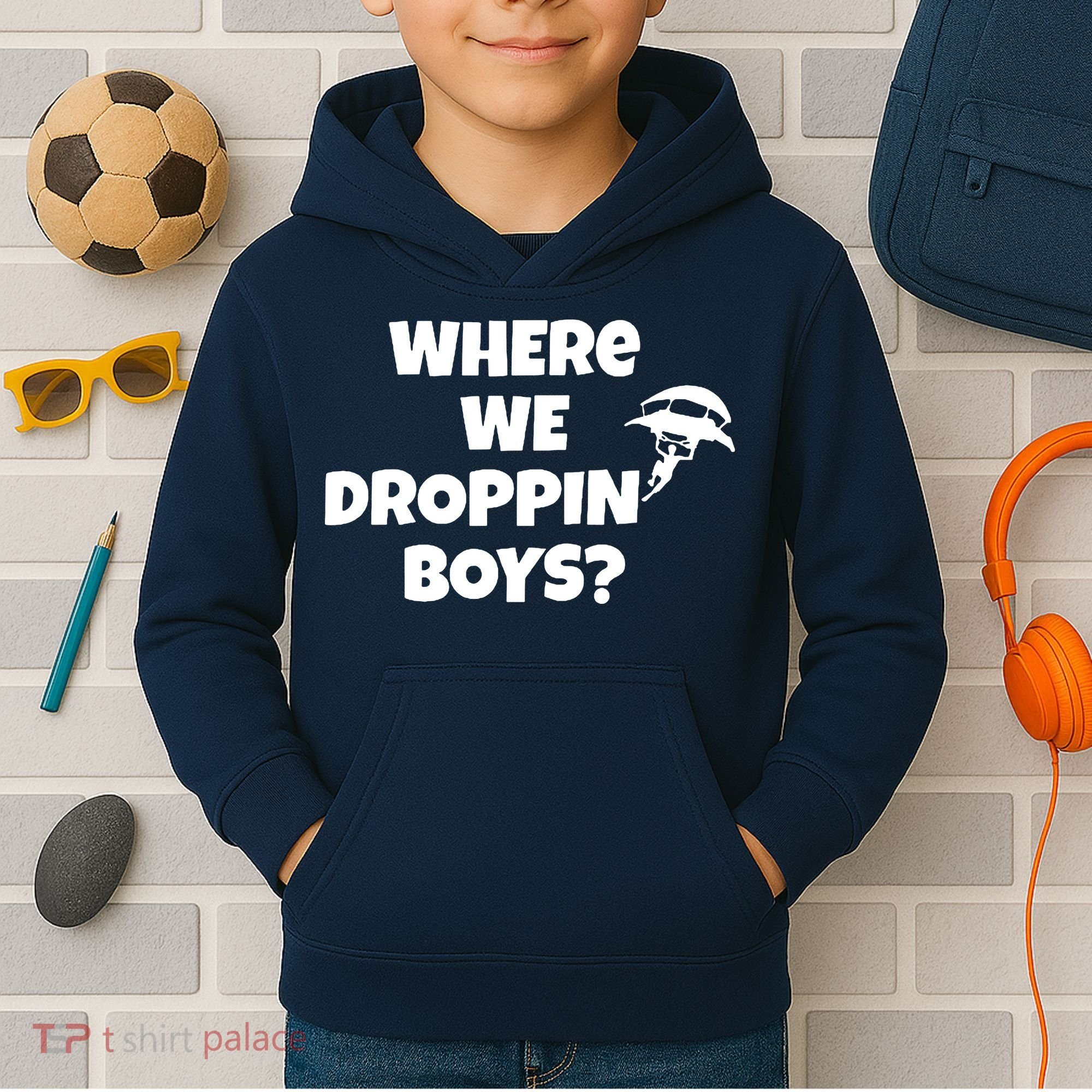 Where We Dropping Boys Kids Hoodie