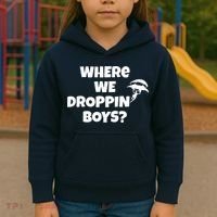 Where We Dropping Boys Kids Hoodie thumb 3