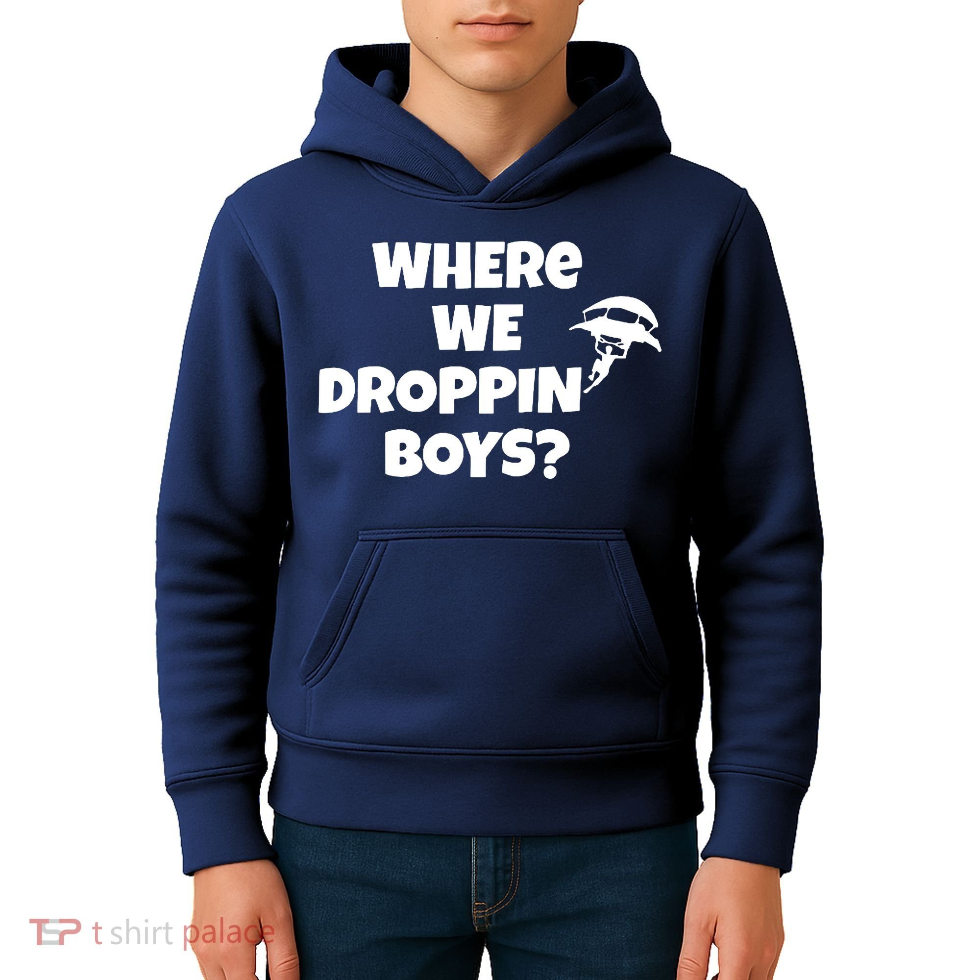 Where We Dropping Boys Kids Hoodie