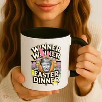Winner Winner Easter Dinner Trump President 47th Coffee Mug thumb 3