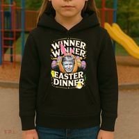 Winner Winner Easter Dinner Trump President 47th Kids Hoodie thumb 3