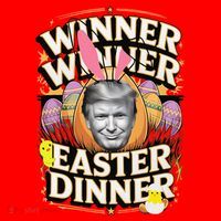 Winner Winner Easter Dinner Trump President 47th Santa Hat thumb 1