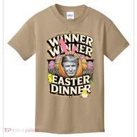 Winner Winner Easter Dinner Trump President 47th Kids T-Shirt thumb 0