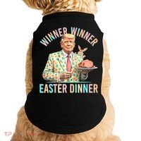 Winner Winner Easter Dinner President Trump Happy Easter Day Doggie Tank thumb 0
