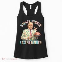 Winner Winner Easter Dinner President Trump Happy Easter Day Women's Tank Top thumb 0