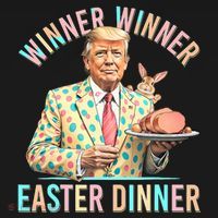 Winner Winner Easter Dinner President Trump Happy Easter Day Baby Bodysuit thumb 2