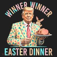 Winner Winner Easter Dinner President Trump Happy Easter Day Hat thumb 2