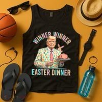 Winner Winner Easter Dinner President Trump Happy Easter Day Tank Top thumb 4