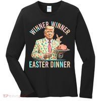 Winner Winner Easter Dinner President Trump Happy Easter Day Women's Long Sleeve Shirt thumb 0