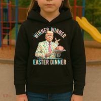 Winner Winner Easter Dinner President Trump Happy Easter Day Kids Hoodie thumb 3