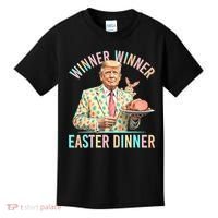 Winner Winner Easter Dinner President Trump Happy Easter Day Kids T-Shirt thumb 0