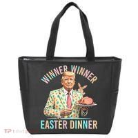 Winner Winner Easter Dinner President Trump Happy Easter Day Tote Bag thumb 0