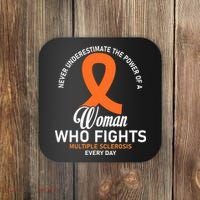 Women Who Fight Multiple Sclerosis Awareness Coaster thumb 0