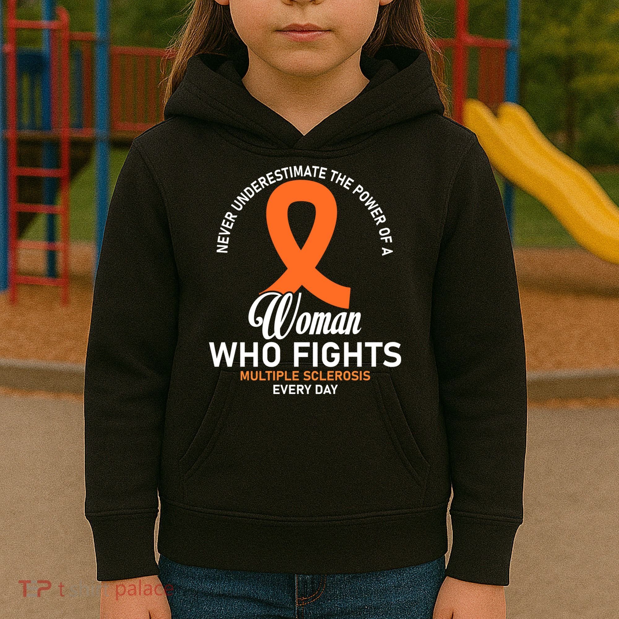 Women Who Fight Multiple Sclerosis Awareness Kids Hoodie