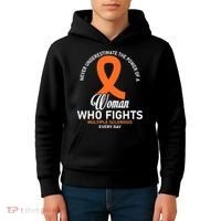 Women Who Fight Multiple Sclerosis Awareness Kids Hoodie thumb 4