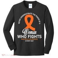 Women Who Fight Multiple Sclerosis Awareness Kids Long Sleeve Shirt thumb 0