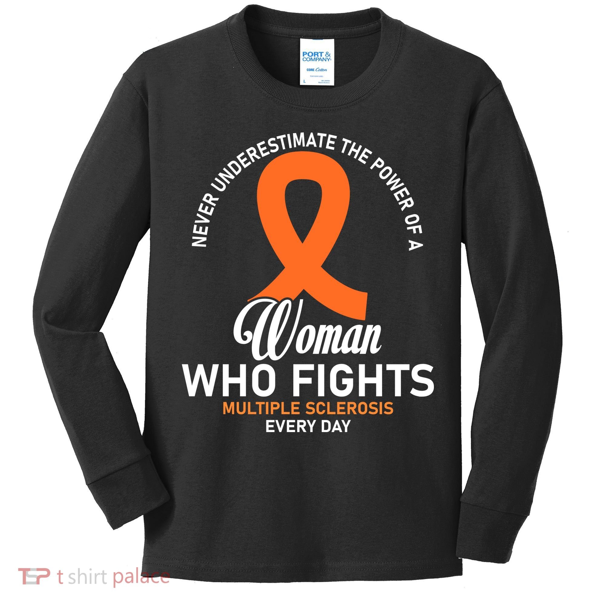 Women Who Fight Multiple Sclerosis Awareness Kids Long Sleeve Shirt