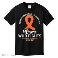 Women Who Fight Multiple Sclerosis Awareness Kids T-Shirt thumb 0
