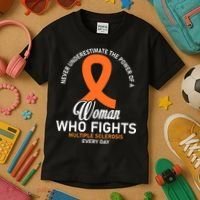 Women Who Fight Multiple Sclerosis Awareness Kids T-Shirt thumb 3
