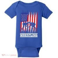 Wrestler Wrestling Fans American Flag Men Women Gift Baby Bodysuit thumb 0