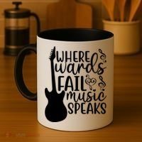 Where Words Fail Music Speaks Great Gift Musical Music Notes Musician Gift Coffee Mug thumb 4