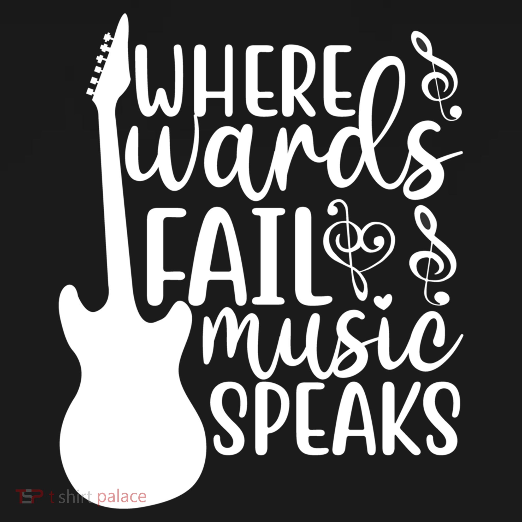 Where Words Fail Music Speaks Great Gift Musical Music Notes Musician Gift Women's Hoodie