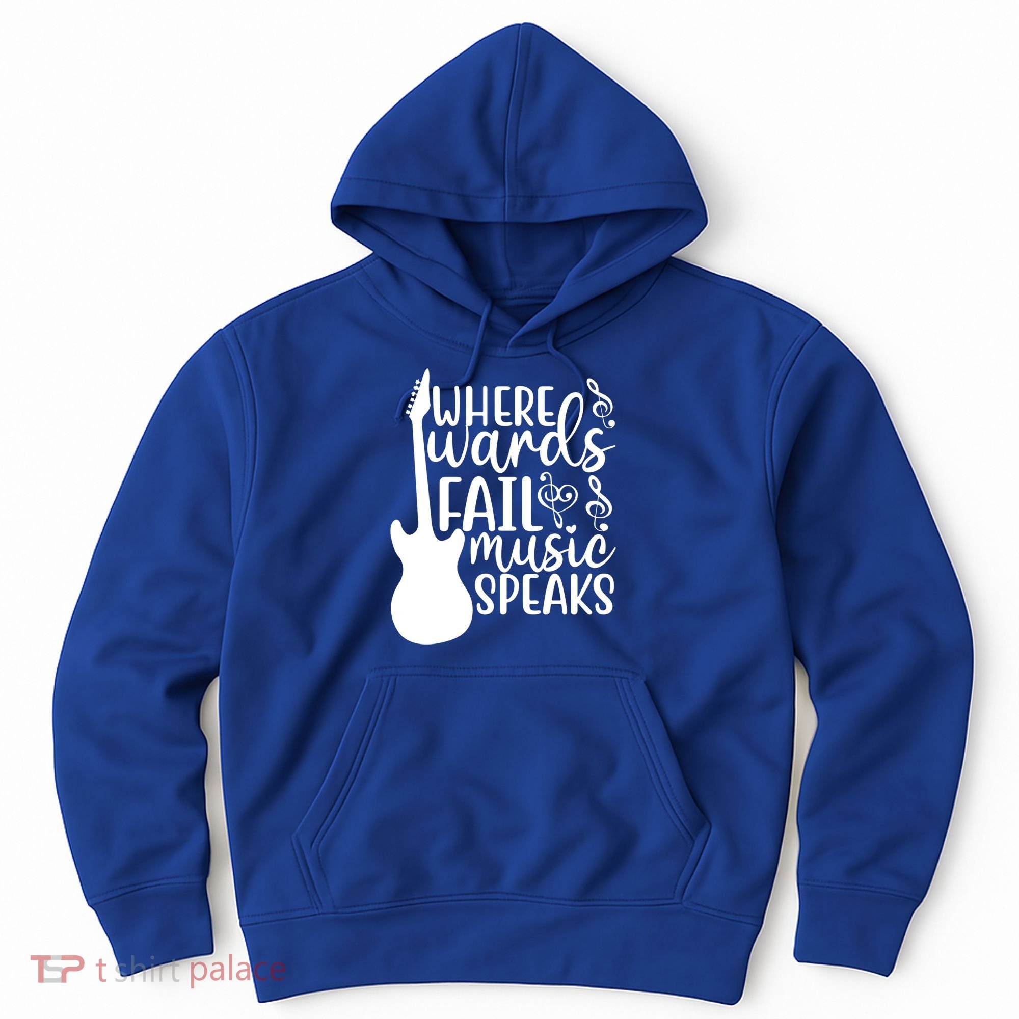 Where Words Fail Music Speaks Great Gift Musical Music Notes Musician Gift Hoodie