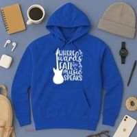 Where Words Fail Music Speaks Great Gift Musical Music Notes Musician Gift Hoodie thumb 3