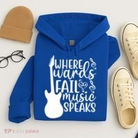 Where Words Fail Music Speaks Great Gift Musical Music Notes Musician Gift Hoodie thumb 4