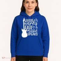 Where Words Fail Music Speaks Great Gift Musical Music Notes Musician Gift Hoodie thumb 5