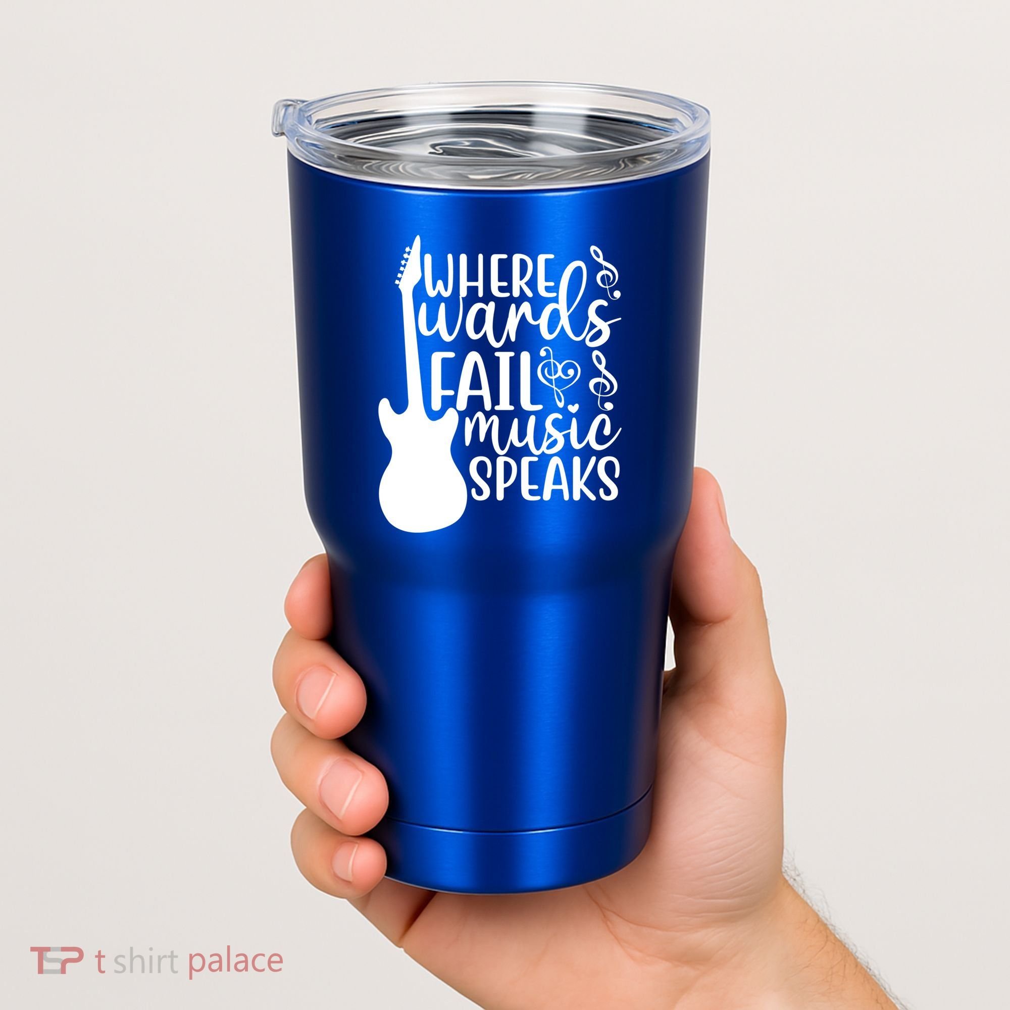 Where Words Fail Music Speaks Great Gift Musical Music Notes Musician Gift Tumbler