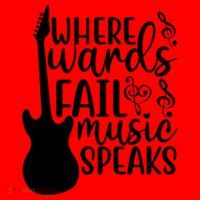 Where Words Fail Music Speaks Great Gift Musical Music Notes Musician Gift Santa Hat thumb 1
