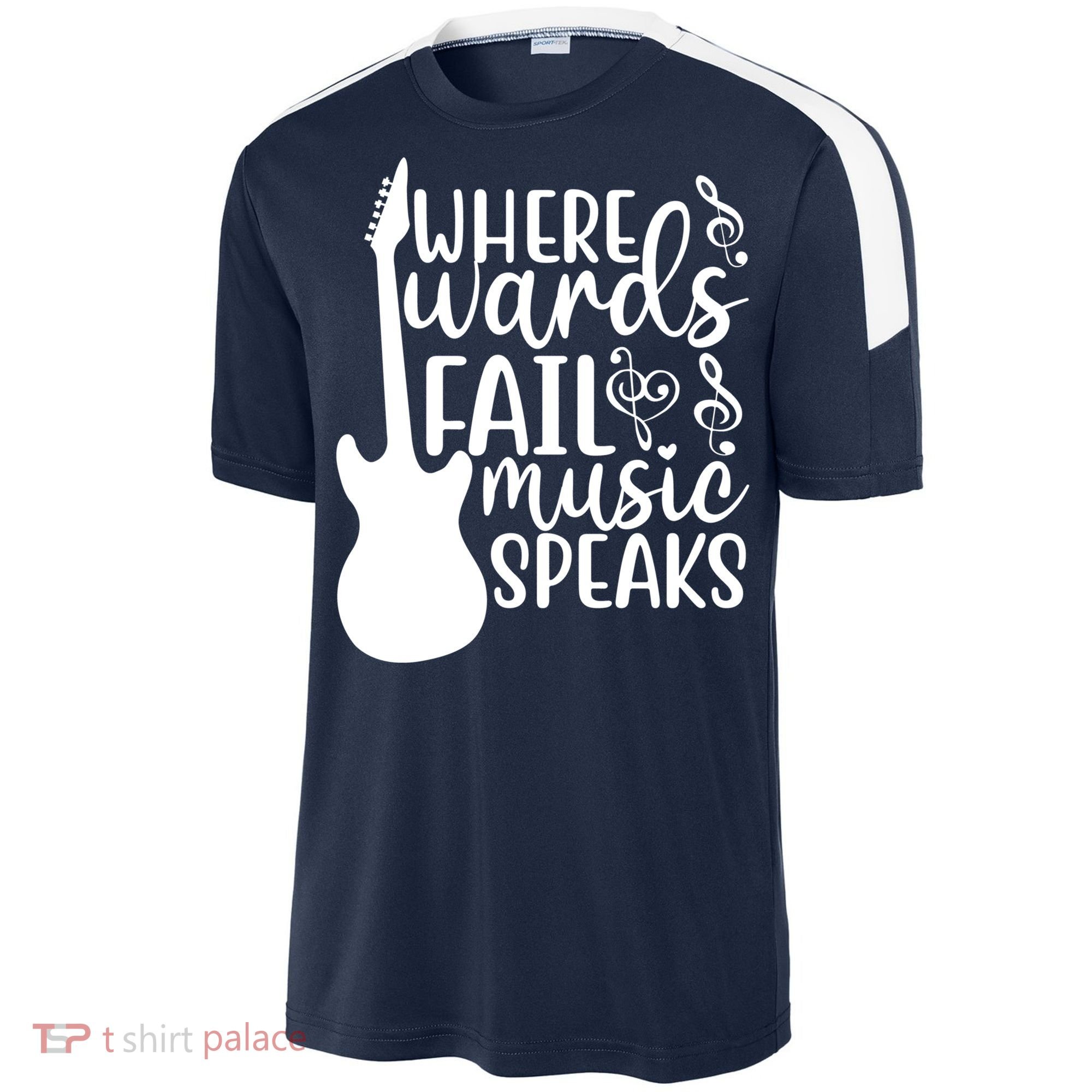 Where Words Fail Music Speaks Great Gift Musical Music Notes Musician Gift Sport-Tek Competitor United Soccer Jersey