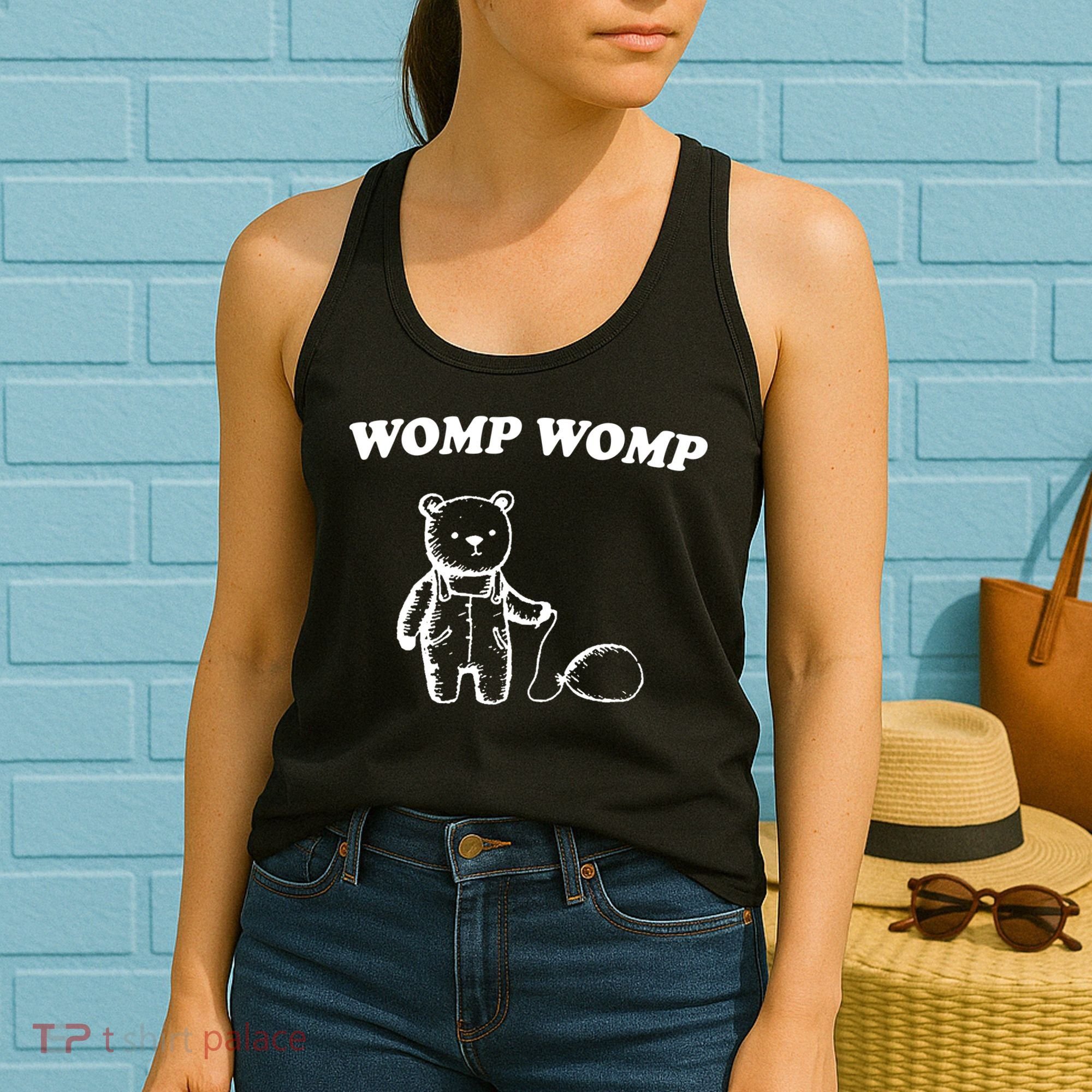 Womp Womp Funny Quote Cartoon Bear Women's Tank Top