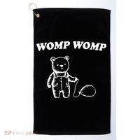Womp Womp Funny Quote Cartoon Bear Golf Towel thumb 0