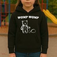 Womp Womp Funny Quote Cartoon Bear Kids Hoodie thumb 3
