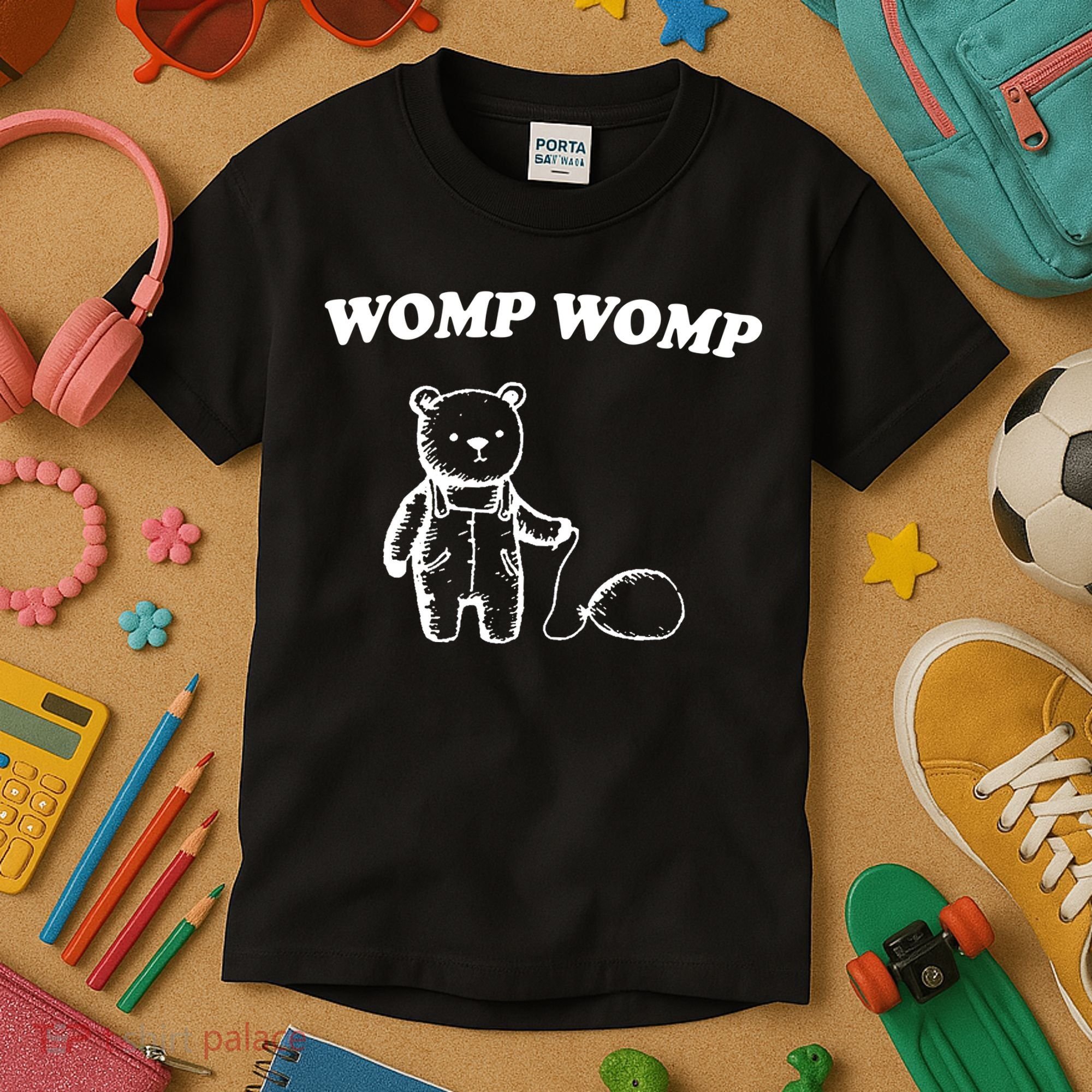 Womp Womp Funny Quote Cartoon Bear Kids T-Shirt