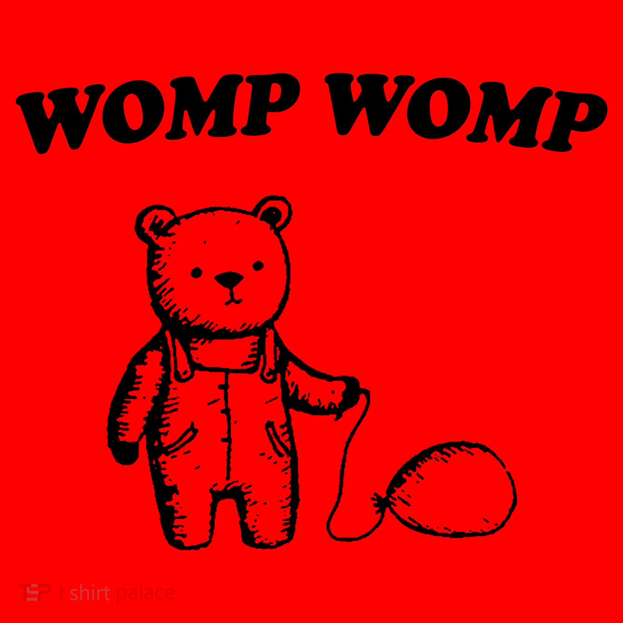 Womp Womp Funny Quote Cartoon Bear Santa Hat