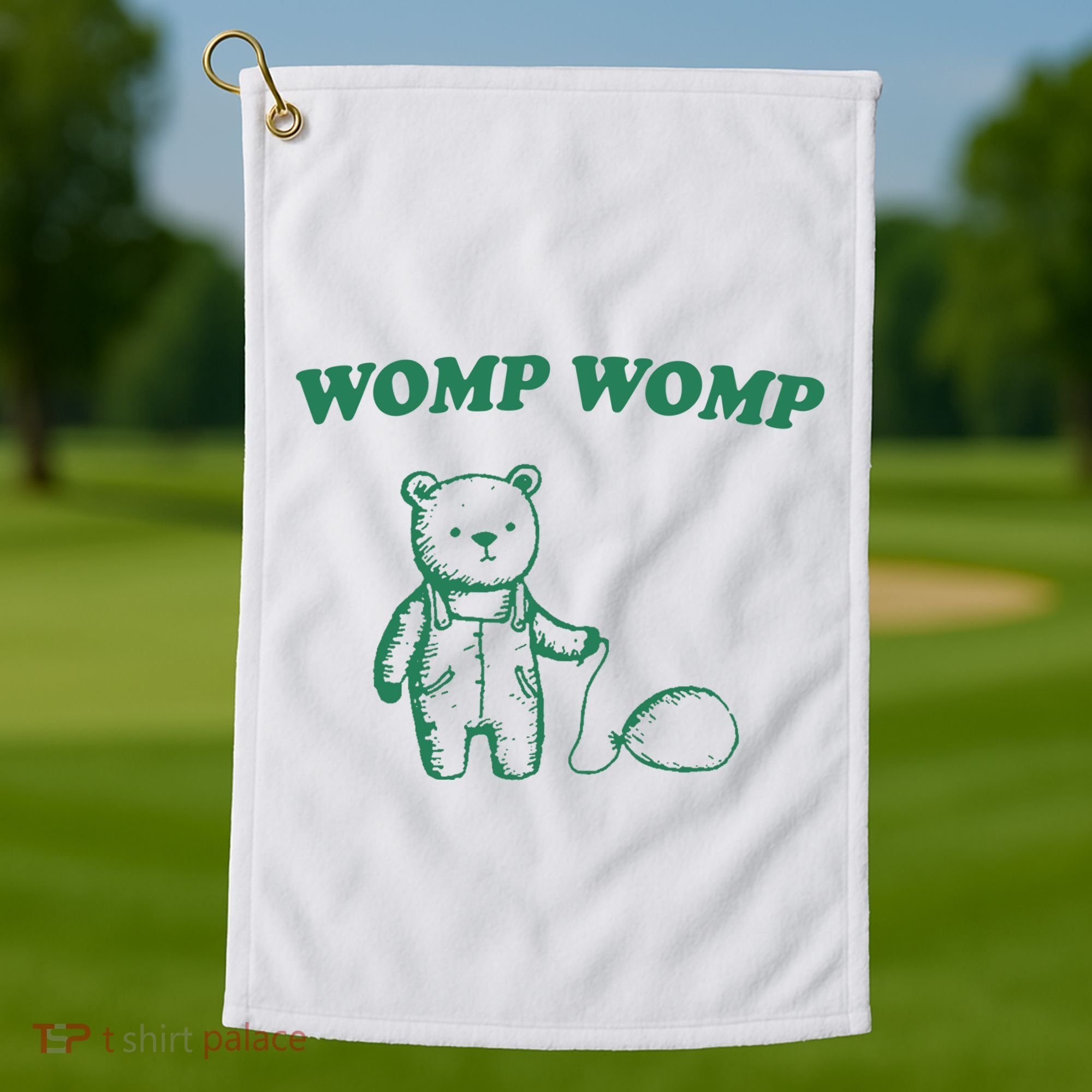Womp Womp Funny Meme Bear Golf Towel