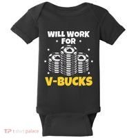 Will Work For Bucks V Gaming Gifts For Rpg Baby Bodysuit thumb 0