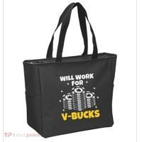 Will Work For Bucks V Gaming Gifts For Rpg Tote Bag thumb 2