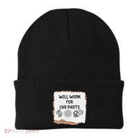 Will work for car parts car enthusiast muscle car Beanie thumb 0