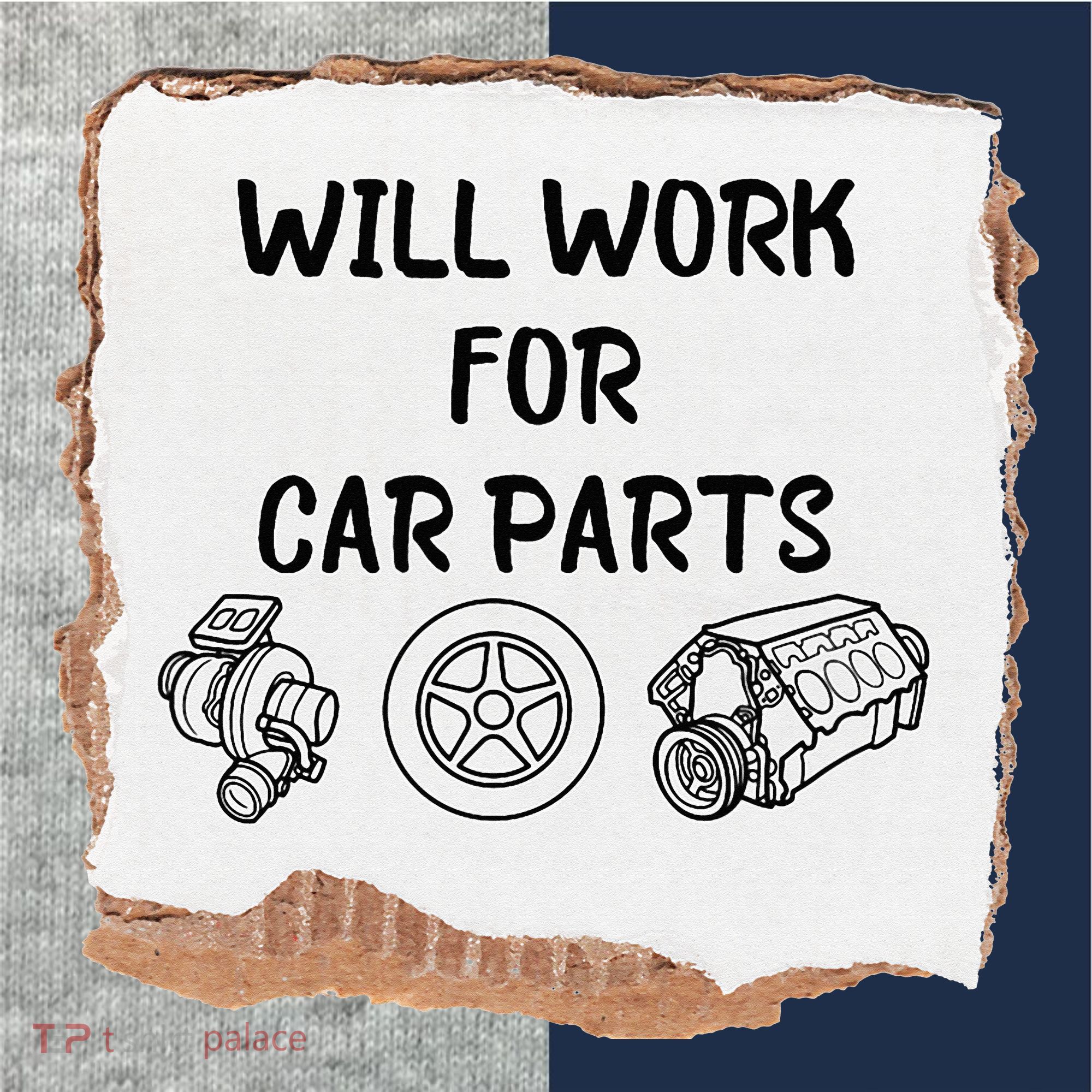 Will work for car parts car enthusiast muscle car Kids Colorblock Raglan Jersey