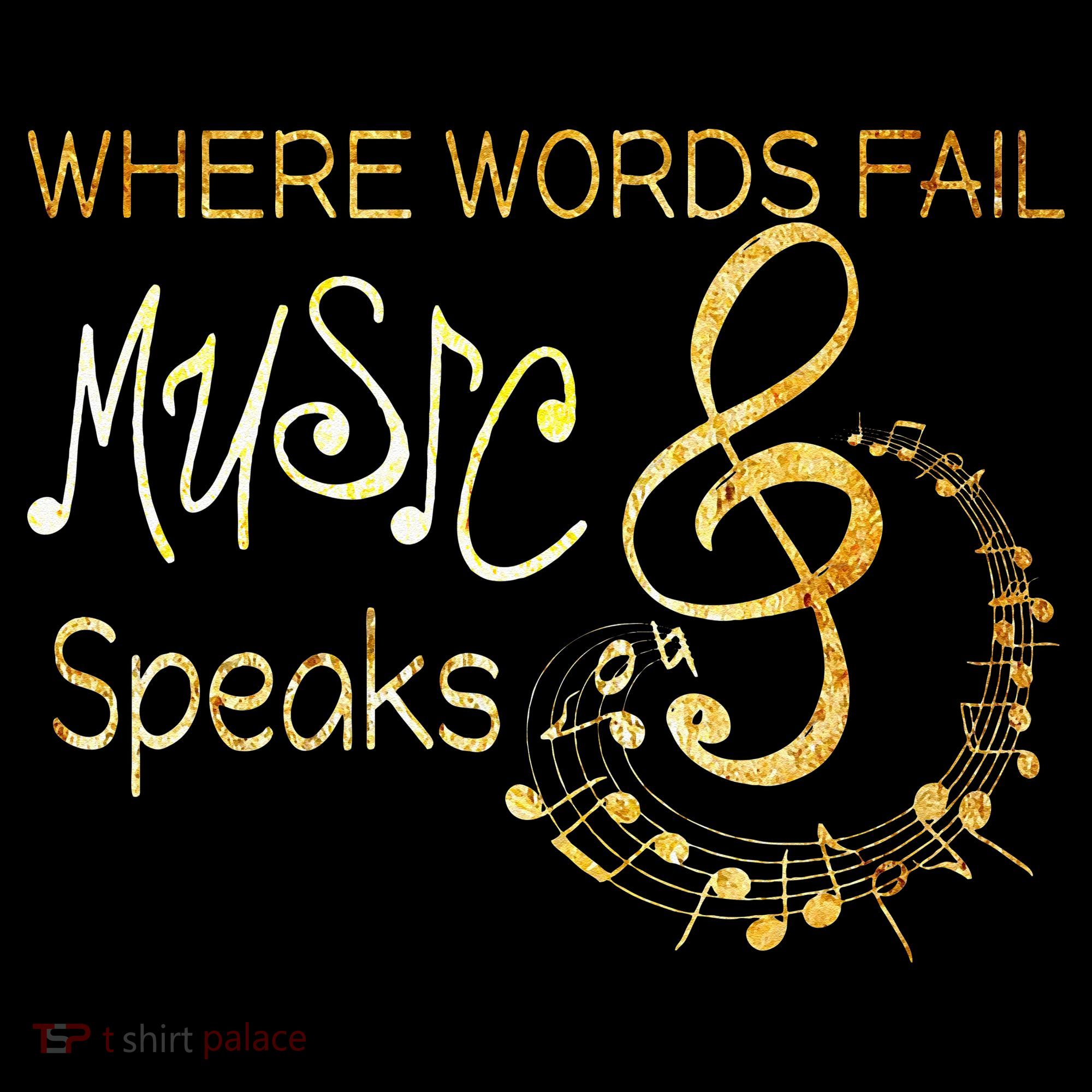 Where Words Fail Music Speaks Musical Music Notes Coaster