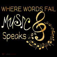 Where Words Fail Music Speaks Musical Music Notes Women's Hoodie thumb 2