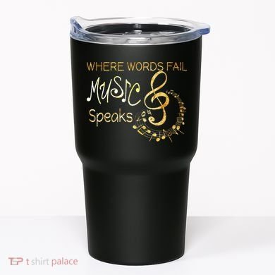 Where Words Fail Music Speaks Musical Music Notes Tumbler