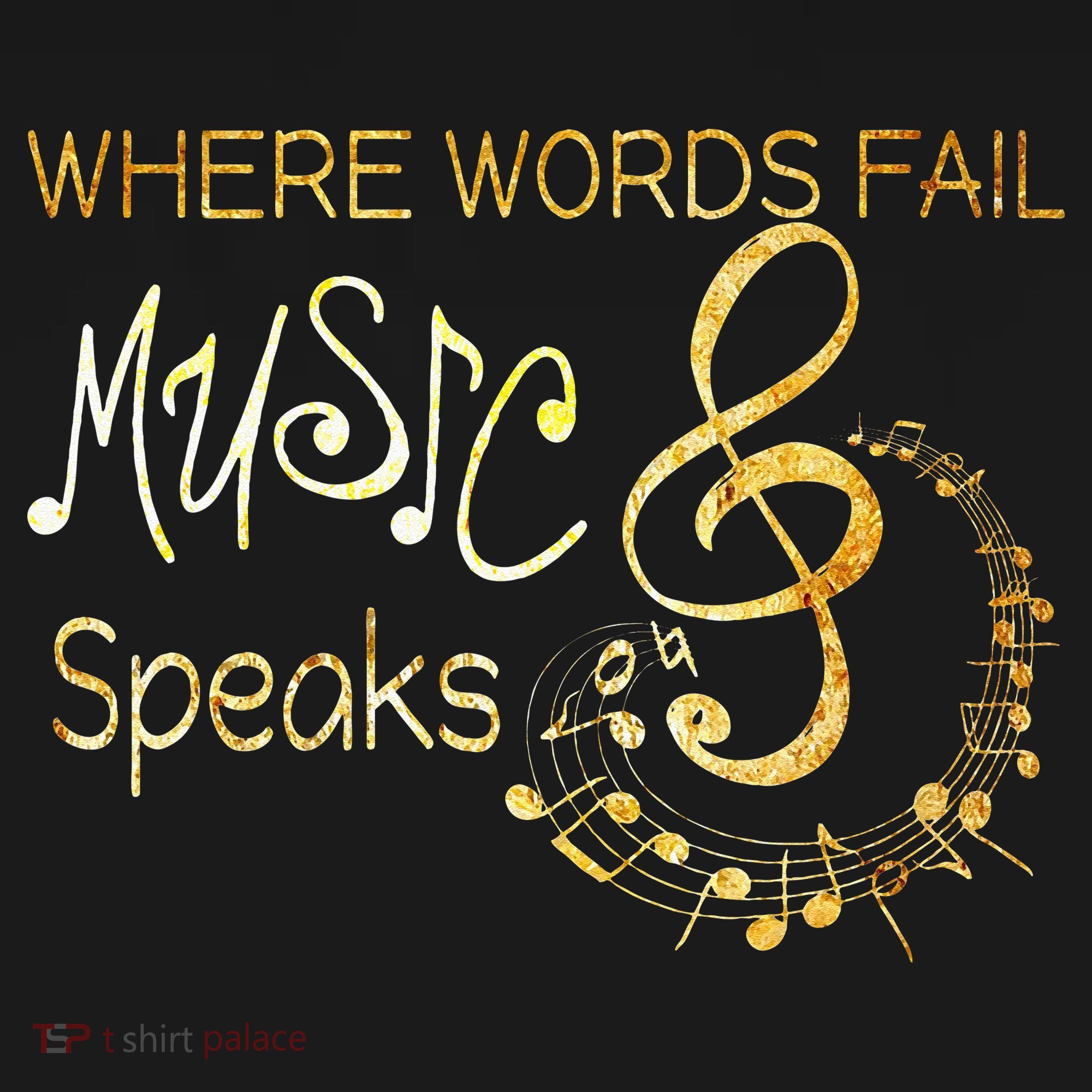 Where Words Fail Music Speaks Musical Music Notes Tank Top